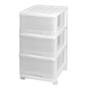 収納ケース 深型 3段 引き出し カラフルカラー キャスター付き プラスチック製 ( 収納ボックス 衣装ケース 衣類収納 子供部屋 )