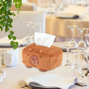 ぬいぐるみティッシュボックスカバーディスペンサー ナプキンディスペンサー かわいいぬいぐるみカピバラおもちゃケース オフィス ホテル 寝室 バスルーム