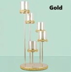 キャンドルホルダー 5個 おしゃれ 豪華 大きめ クリスマス パーティー ウェディング きらきら シルバー ゴールド 銀 金 イベント リビング テーブル 玄関