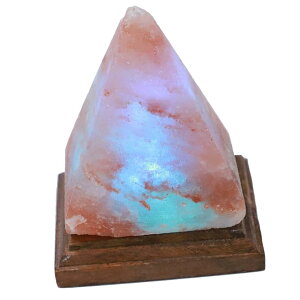 岩塩ランプ 7色 ピラミッド ソルトロックランプ LEDライト USB 間接照明 インテリア ライト 空気浄化 天然クリスタル ベース 置物ライト