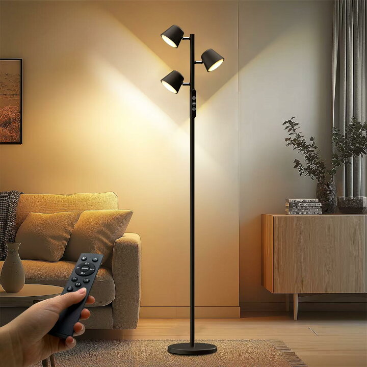 楽天市場】フロアライト LED「3灯・3色温度・5段階調光・30分&60分 