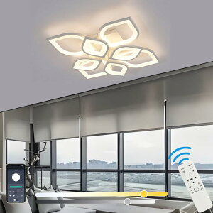 LED シーリングライト 8-20畳適用 おしゃれ 北欧 インテリアライト 照明器具 天井 無段階調光調色 リモコン付き 間接照明 タイミング機能 はす花の形