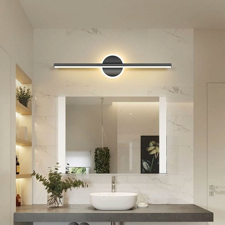 Amazon.co.jp: バスミラーランプ LED バスルームミラーライト バニティミラー フロントライト 壁取り付け用燭台 防曇ミラーランプ ホーム屋内 LED メイクアップランプ器具 ウォールライト/ホワイトライト/55Cm : ホーム＆キッチン | JSY バニティライト LEDミラーヘッド ... 壁取り付け用燭台, ミラーライトLEDバニティ...
