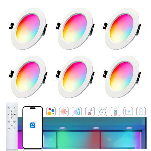 LED_ECg 90~100  F 10W RGBW CCT 6PCS ߍݎV䃉Cg X}[g_ECg