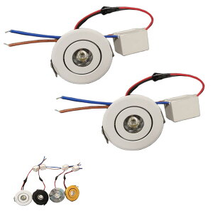 2 ߍݏƖ DC 12V 1W ~j LED ߍݓV_ECgLbg J 1.7-1.8C` V䃉Cg A~jE