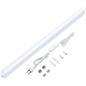 LED蛍光灯 30W形 器具一体型 T5 直管型 15W 98cm 高輝度 6500K昼光色 ベースライト ledバーライト 棚下ライト キッチン用ライト 壁掛けライト 電源コード