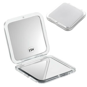 メイクアップミラー 小型 コンパクト 旅行用 拡大鏡 折りたたみ式 超軽量 コンパクト 旅行用 拡大鏡 10倍 両面拡大鏡 ハンドヘルド メイクアップミラー ポータブル