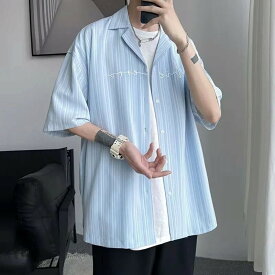 2025年新作 メンズ アイスシルク Tシャツ 半袖 刺繍 カジュアル ゆったり トップス