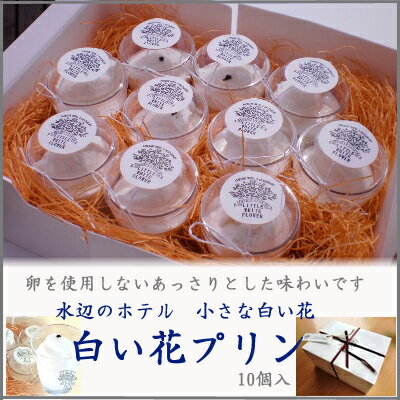 ★白い花プリン【10個入】【水辺のホテル白い花】】【ミルクプリン】【ぷりん】【ブラマンジェ】【お中元】【御歳暮】【母の日】【父の日】