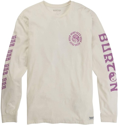 Burton 贈物 Men's Cerrados Long Sleeve T-Shirt 捧呈 正規品 20%OFF サスティナブルオーガニックコットン BURTON バートン WHITE LS 20SS M CERRADOS STOUT 21776100100
