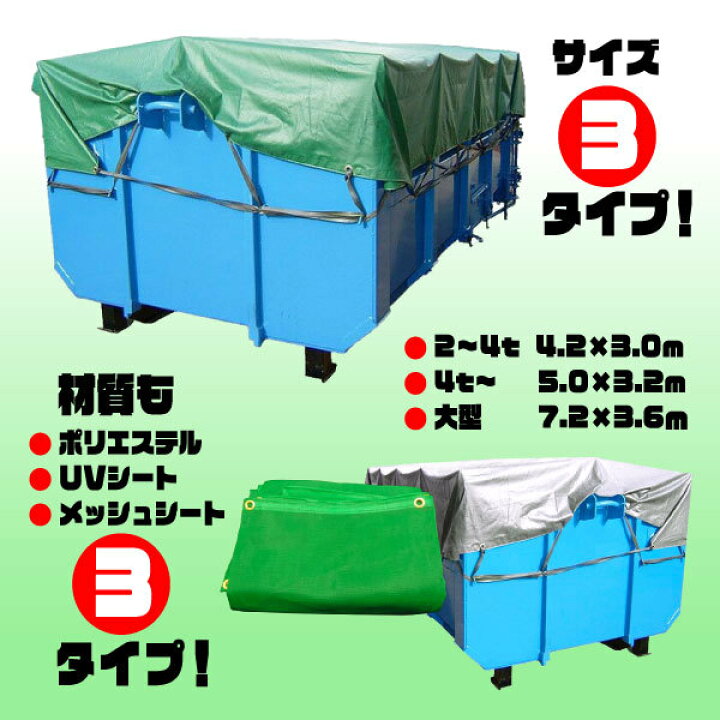 楽天市場】コンテナメッシュシート 5.0m×3.2m NAN-10 (4t～) ゴム 