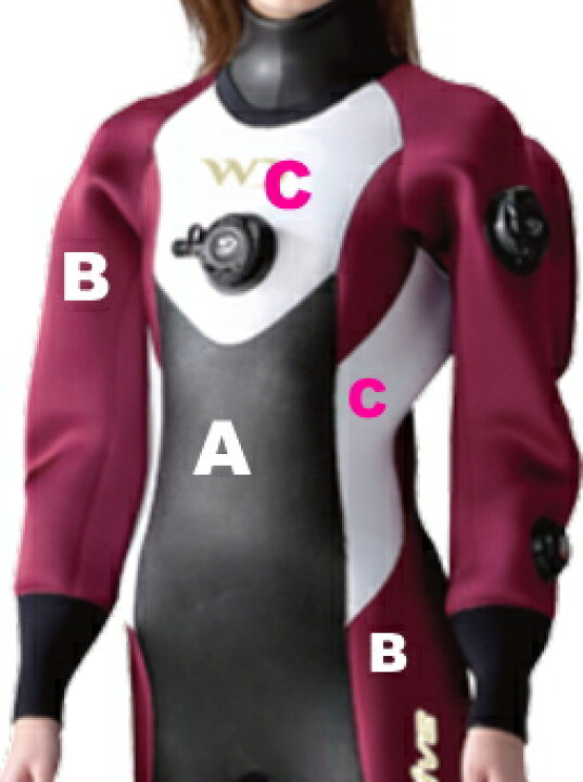 楽天市場】ワールドダイブ ドライスーツ LSR50 3.5mm [女性向けモデル  