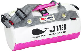 JIB ダッフルバッグSSボーダー　DSSB　ピンク×グレー W32×φ17cm 約7Lポケット付き　DSSB176