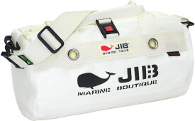 JIB ダッフルバッグSSボーダー　DSSB　モノカラー・ホワイト W32×φ17cm 約7Lポケット付き　DSSB176