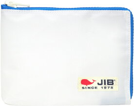 JIB マイクロクラッチラージM　MCM　ホワイト×ブルーファスナー／白タグ　21×15×2.2cm　MCM38