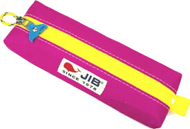 JIB ペンケースM（しっぽ付） PCM24 ピンク×イエローファスナー（しっぽの色はアソートです／写真と異なることがあります）