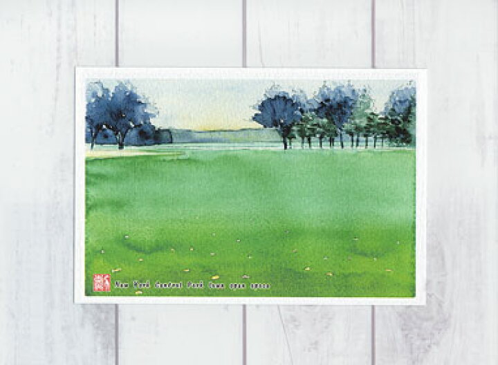 楽天市場 ニューヨーク セントラルパークの芝生広場 ポストカード 絵葉書 絵はがき ニューヨーク 静寂なる景色 爽やか セントラルパーク 芝生 インテリア アート Ny アメリカ 水彩画 風景画 タニムラ ポストカード ストア