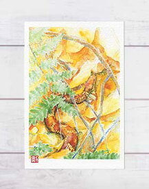 マムシ [ 白神山地 ]( 巳 毒蛇 ニホンマムシ 十二湖 散策路 水彩画 風景画 )★当店オリジナル★