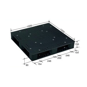 �򕌃v���X�`�b�N�H�Ɓ@�v���X�`�b�N�p���b�g�@JCK-R4�E100100�@1000×1000×150mm�@���ʎl�������y�k�C���E����E�����͔z���s�z