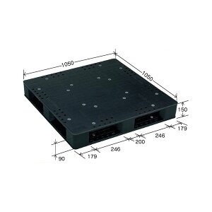 �򕌃v���X�`�b�N�H�Ɓ@�v���X�`�b�N�p���b�g�@JCK-R4�E105105�@1050×1050×150mm�@���ʎl�������y�k�C���E����E�����͔z���s�z