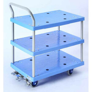 金沢車輌 小型静音樹脂3段台車 フットブレーキ付 NP-105GS+FB