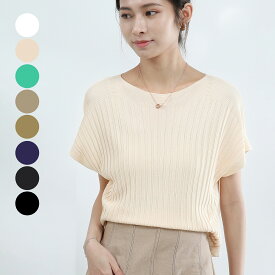 ドルマンスリーブ 半袖 ドルマンニット　サマーニット　Tシャツ トップス 無地 半袖 レディースドルマンスリーブシャツ Tシャツ トップス 無地 レディース カットソー レディース 韓国ファッション カジュアル トップス 高品質 レディースファッション 夏 肌触り