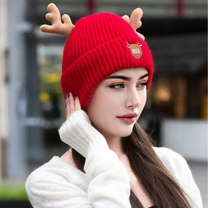楽天市場】クリスマス 帽子 可愛い かわいい レディース ニット帽 