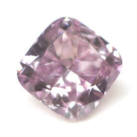 天然パープルダイヤモンド ルース ( 裸石 ) 0.109ct, Fancy Intense Pink Pruple (ファンシー・インテンス・ピンク・パープル), SI-1, クッションカット 【 中央宝石研究所ソーティング 】 送料無料