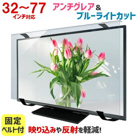 【エントリーでポイント10倍★9/19 20時〜9/24 01:59】アンチグレア ブルーライトカット 液晶テレビ保護パネル 32〜77インチ 32〜77型 固定ベルト付【3mm厚】【カット率37.8％】【液晶テレビ 保護パネル 液晶保護パネル テレビ 保護 テレビカバー テレビガード】 AG2