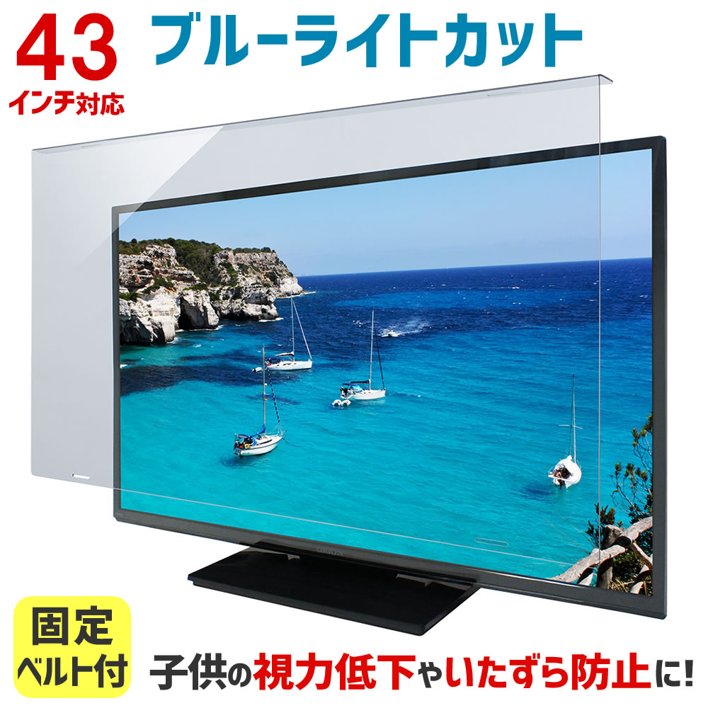 楽天市場】ブルーライトカット 液晶テレビ保護パネル 43インチ 43型 ...