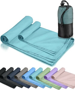 速乾タオル 旅行 登山 【グッと吸い・サッと乾く】超軽量 コンパクト スポーツタオル セームタオル マイクロファイバー そっかんタオル バスタオル フェイスタオル アウトドア ヨガ サウ