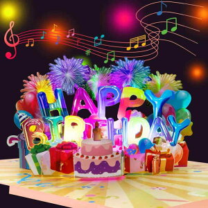 Magic Ants �~���[�W�J���o�[�X�f�[�|�b�v�A�b�v�J�[�h ���C�g�t�� ? �t���~���S�o�[�X�f�[�J�[�h - �s���A�����f�B�uHappy Birthday to You�v�̉̂�������3D�n�b�s�[�o�[�X�f�[�J�[�h �j���A����