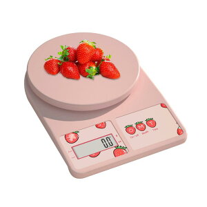 キッチンスケール 可愛い クッキングスケール デジタルスケール 0.1g単位 3KGピンク いちご 防水 高精度 小型 お菓子/パン作り/料理 測り キッチン用 キッチンはかり グラム計量器 キッチン用
