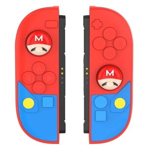 GrinGrin Nintendo Switch2 Joy-Con�p �V���R���J�o�[ �I�[�o�[�I�[���f�U�C�� ���b�h���u���[ ���E�Z�b�g �X�e�B�b�N�L���b�v���{�^���J�o�[�t�� ���h�~ �O���b�v����