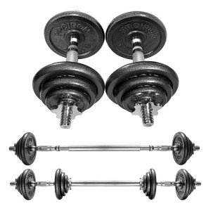 PROIRON �_���x�� �S�A���C �A�W���X�^�u�� ���v20kg �_���x���ώ� �R�l�N�V�����E�`���[�u�i�����p�V���t�g�j�Ńo�[�x���ɂ��Ȃ��_���x�� �z�[���W�� �؃g���[�j���O�ƃE�F�C�g���t�e
