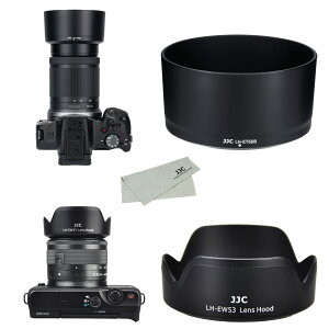 �����Y�t�[�h �݊��i 2�Z�b�g RF-S 55-210mm F5-7.1 IS STM RF-S 18-45mm F4.5-6.3 IS STM �Ή� ET-60B EW-53 �݊� �t�� ABS�f�� �G���h�~ �����Y�ی� �m���O���A���� �J�����A�N�Z�T���[ �B�e�p�i