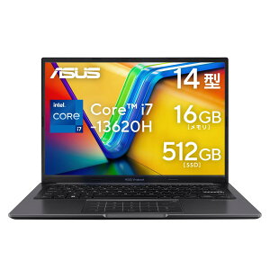 ASUS �m�[�g�p�\�R�� Vivobook 14 X1405VA 14�C���` �C���e�� Core i7 13620H ������16GB SSD 512GB WPS Office���� Windows 11 �o�b�e���[�쓮 9.2���� �d��1.6kg Wi-Fi 6E �C���f�B�[�u���b�N PC Game Pass 3�������p���t��