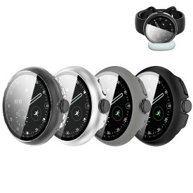 対応 Google Pixel Watch 4 41mm/45mm ケース/カバー グーグル ピクセル ウォッチ 4 カバー+強化ガラス PC素材 一体型 高透過率 擦り傷防止 全面保護 充電に影響しない