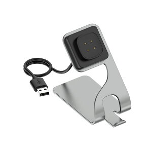 PINHEN For Fitbit Versa3 / Fitbit Sence �[�d�� �r���v �A���~�����[�d�� �[�d�X�^���h �`���[�W���[ 150cm �[�d�P�[�u��