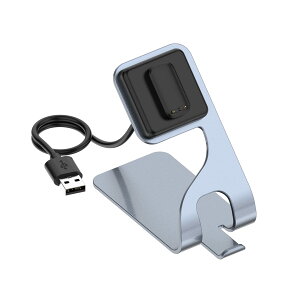 PINHEN For Fitbit Versa3 / Fitbit Sence �[�d�� �r���v �A���~�����[�d�� �[�d�X�^���h �`���[�W���[ 150cm �[�d�P�[�u��