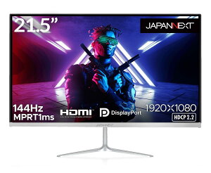 JAPANNEXT 21.5�C���` �Q�[�~���O���j�^�[ 144Hz 1ms �t��HD 1920x1080�𑜓x TN �p�l�� �f�B�X�v���C (HDMI/DisplayPort/VESA�Ή�/�u���[���C�g�J�b�g / ����p170°) JN-T215FLG144FHD