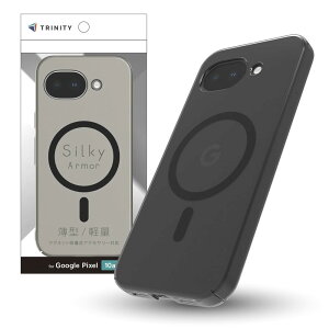 TRINITY �g���j�e�B GooglePixel10a�p [Silky Armor] �}�O�l�b�g�z�����A�N�Z�T���[�Ή� �V���L�[�^�b�`�P�[�X TR-PX2610A-SA-CLBK