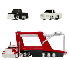 MGA Entertainment CarTuned Rig$ カーキャリア GM車2台付き 87シボレー C10 & 90 シボレー 454 SS。