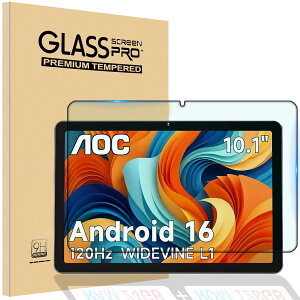 ShellChic For AOC M10 �K���X�t�B���� �A���h���C�h�^�u���b�g10.1�C���` ��p�t�B���� �w��h�~ �^�u���b�g 10�C���` - AOC Android16 �Ή� �t�B���� �ϏՌ� �y1������z���������K���X�t�B���� �d�x9H