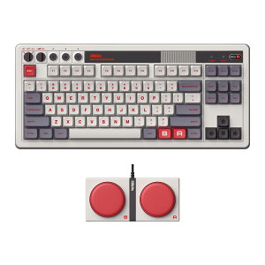 8Bitdo ���J�j�J���L�[�{�[�h�ABluetooth/2.4 G/USB-C�z�b�g�X���b�v�Ή��Q�[���L�[�{�[�h�A87�L�[�AWindows��Android�ɓK�����f���A���X�[�p�[�v���O���}�u���{�^��