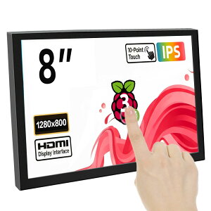 VIEWMEI 8�C���`�~�j���j�^�[�A���^HDMI�X�N���[���f�B�X�v���C�A1280×800�𑜓x�|�[�^�u�����j�^�[�APC�m�[�g�p�\�R���p�ARaspberry Pi�Q�[���@�ƌ݊�������c