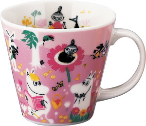 �R�����X MOOMIN (���[�~��) �u �l�G 4 seasons �v �}�O�J�b�v �傫�� 340ml �a��10×9cm spring �t �a�����v���[���g �G�� �O�b�Y �H�� ���{�� �s���N MM9601-11