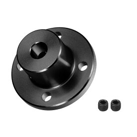 DMiotech 内径5mm H15xD15 フランジカップリングコネクタ リジッドガイド シャフト支持カプラー シャフトカップリング ネジ付き DIY RCモデルモーター用 ブラック