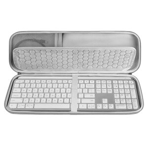 Geekria �L�[�{�[�h�L�������O�P�[�X ���W�N�[�� Logicool MX Keys S/MX Keys Advanced�ɑΉ� EVA�n�[�h�V�F���g���x���o�b�O (���C�g�O���[)