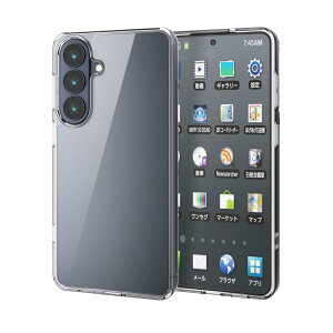 �G���R�� Galaxy S26 �P�[�X �J�o�[ �N���A �w�ʍd�x5H ���ϋv �n�C�u���b�h �ϏՌ� �Ռ��z�� TPU �|���J�[�{�l�[�g 4�p�G�A�[�N�b�V���� ���C�����X�[�d�Ή� �N���A PM-G26xHVCKCR
